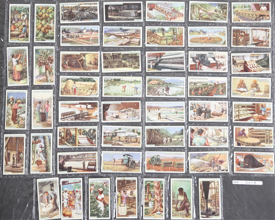 Three folio albums of cigarette cards on the themes on Industry, Science and General Interest,